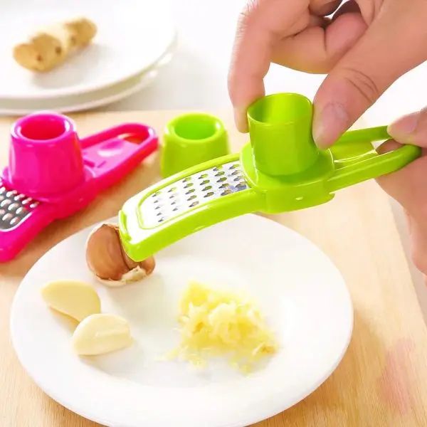 2 Pcs Manual Garlic & Ginger Crusher Press – Easy-Grip Grater & Grinder Kitchen Tool for Quick Cooking (2 Pcs) | ম্যানুয়াল রসুন আদা ক্রাশার প্রেস গ্রেটার গ্রাইন্ডার কিচেন রান্নাঘর টুল কুইক কুকিং