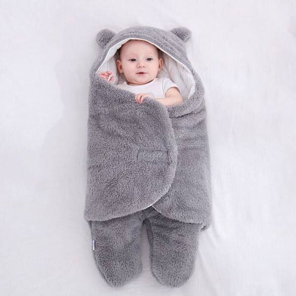 Baby Sleeping Blanket (Ash color) | বেবি শিশু ব্ল্যাংকেট কম্বল
