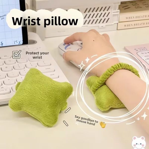 2 Pcs Ergonomic Wearable Wrist Rest Cushion – Soft PP Cotton Mouse & Keyboard Wrist Support Pad with Elastic Band for Office, Computer, Laptop, Gaming, Typing & Daily Use (2Pcs) | মাউস কিবোর্ড সাপোর্ট ইলাস্টিক অফিস কম্পিউটার ল্যাপটপ পিস