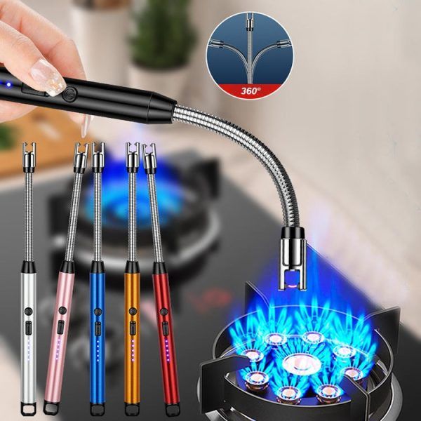 Kitchen Electric USB Windproof Lighter – Rechargeable Flameless Arc Lighter for Gas Stove, Candle & BBQ Use | কিচেন রান্নাঘর ইলেকট্রিক ইউএসবি উইন্ডপ্রুফ রিচার্জেবল চুলা ক্যান্ডেল