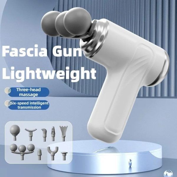 Powerful Mini Fascia Massage Gun – Low Noise Deep Muscle Pain Relief Electric Massager, Professional Body Relaxation Device | মিনি ম্যাসাজ পেইন রিলিফ ইলেকট্রিক ম্যাসাজার প্রফেশনাল বডি ডিভাইস