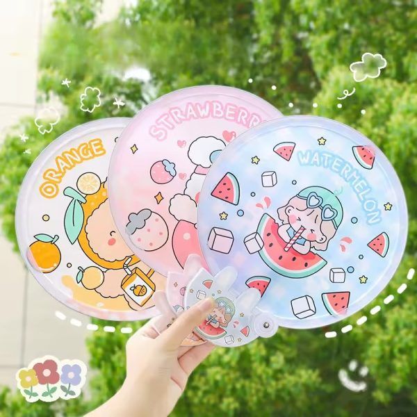 Cartoon Folding Mini Hand Fan – Small Portable Round Foldable Cute Handheld Fan for Women & Children, Pocket-Sized Summer Travel Fan | ফোল্ডিং মিনি হ্যান্ড হাত ফ্যান পোর্টেবল ফোল্ডেবল চিলড্রেন শিশু সামার গ্রীষ্ম ট্রাভেল
