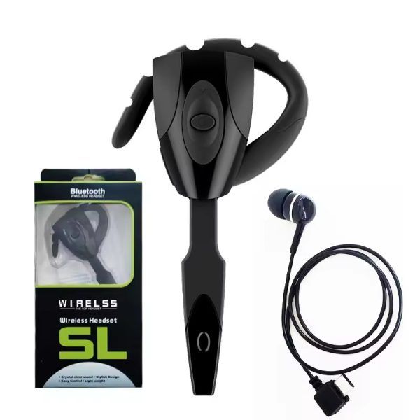 SL Wireless Ear Hook Bluetooth Headset – Hands-Free Earphone for Calls, Music & Voice Control | ওয়্যারলেস ইয়ার কান হুক ব্লুটুথ হেডসেট ইয়ারফোন