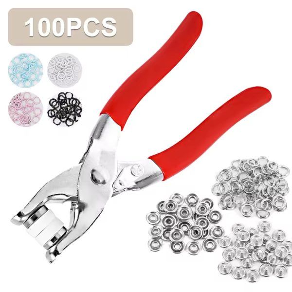 Five-Prong Metal Snap Tool Kit for Quick Button Fixing on Clothes, Belts & Accessories | মেটাল টুল কিট কুইক কাপড়