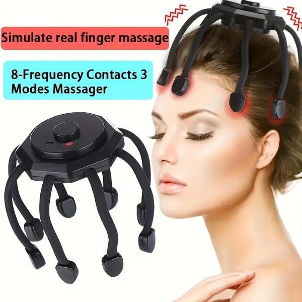 Portable Electric Scalp Massager with 8 Finger Contacts Head massager | পোর্টেবল ইলেকট্রিক স্ক্যালপ ম্যাসাজার