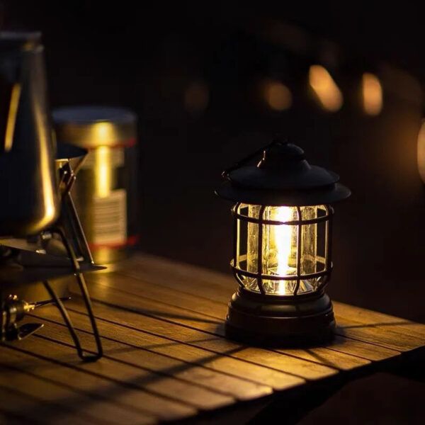 Retro Outdoor Camping Rechargeable Lamp | আউটডোর ক্যাম্পিং রিচার্জেবল ল্যাম্প