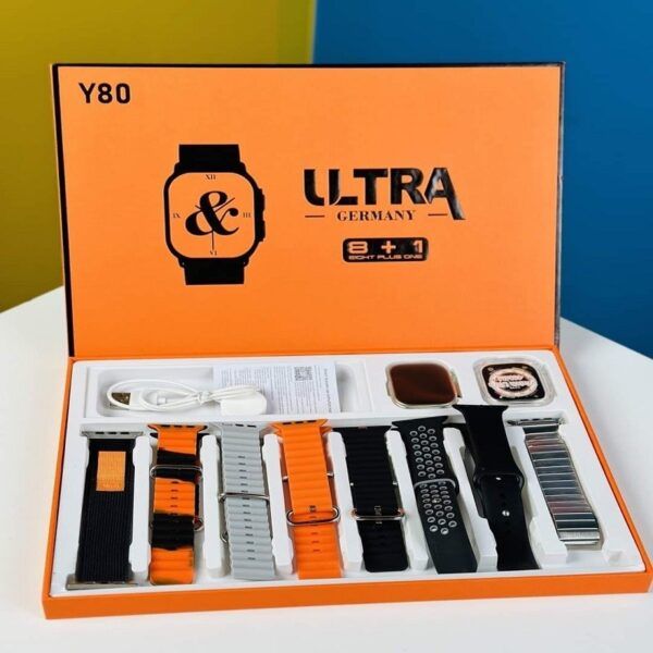 Y80 Ultra Germany Smartwatch With 8+1 Strap | আলট্রা স্মার্টওয়াচ স্ট্র্যাপ