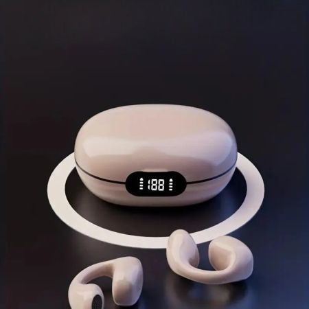 Digital Display Bluetooth Headset Painless Wearing Ear Clip Sports Headset (LY-22) | ডিজিটাল ডিসপ্লে ব্লুটুথ হেডসেট ইয়ার কান ক্লিপ স্পোর্টস