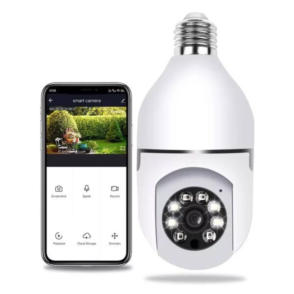 Bulb 360 Degree Wireless Security Camera | বাল্ব ওয়্যারলেস সিকিউরিটি ক্যামেরা