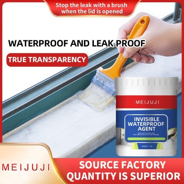 300g Transparent Waterproof Sealant Glue – Invisible Water-Based Leak Repair Coating for Roof, Wall, Bathroom, Toilet, Balcony, Concrete, Tiles, Indoor & Outdoor Waterproof Protection | ওয়াটারপ্রুফ গ্লু রিপেয়ার ওয়াল বাথরুম টয়লেট বারান্দা ইনডোর