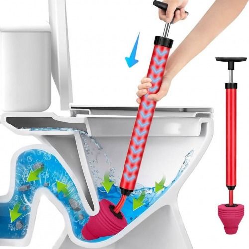 High Pressure Toilet Plunger with Powerful Air Pump – Anti-Clogging Drain Cleaner Tool for Bathroom, Kitchen Sink & Sewer Pipes | প্রেশার টয়লেট এয়ার পাম্প ড্রেইন ক্লিনার টুল বাথরুম কিচেন রান্নাঘর সিঙ্ক