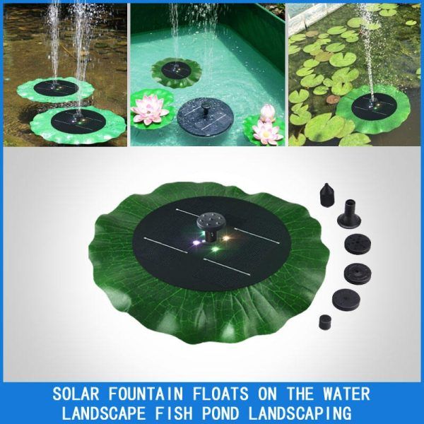 Lotus Leaf Solar Powered Floating Fountain Pump – Green Leaf Design Automatic Water Fountain for Bird Bath, Garden Pond, Aquarium & Outdoor Decoration | লিফ পাতা সোলার পাম্প অটোমেটিক ওয়াটার পানি গার্ডেন আউটডোর