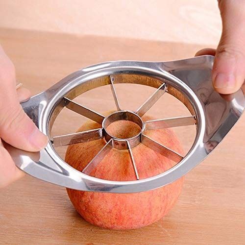 Stainless Steel Apple Cutter with Comfort Handle – 8 Blade Fruit & Vegetable Slicer, Ultra Sharp Kitchen Gadget for Easy Fruit Cutting | স্টেইনলেস স্টিল কাটার ফ্রুট ফল ভেজিটেবল সবজি স্লাইসার আলট্রা কিচেন রান্নাঘর