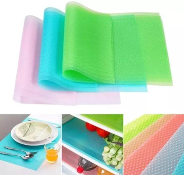 4 Pcs Washable Waterproof Refrigerator Shelf Mats & Liners – Non-Slip BPA-Free Multi-Color Fridge, Drawer & Cabinet Shelf Protectors with Spill Protection | ওয়াটারপ্রুফ শেলফ ড্রয়ার ক্যাবিনেট পিস