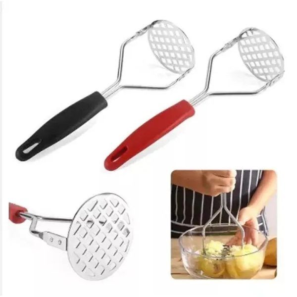 Stainless Steel Potato Masher – Heavy-Duty Food Press with Comfortable Handle | স্টেইনলেস স্টিল পটেটো আলু হেভি-ডিউটি ফুড প্রেস