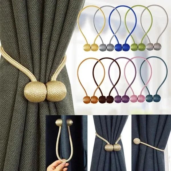 2 Pcs Magnetic Curtain Tiebacks – Luxury Decorative Curtain Holder | ম্যাগনেটিক কার্টেন পর্দা হোল্ডার পিস