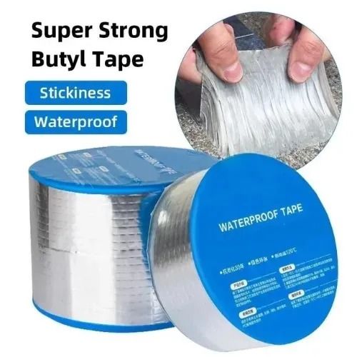 Super Sticky Aluminum Foil Waterproof Sealing Tape – Self-Adhesive Leak Repair Tape for Roof, Pipe & Wall | অ্যালুমিনিয়াম ওয়াটারপ্রুফ টেপ রিপেয়ার পাইপ ওয়াল
