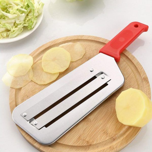 Durable and Sharp Cabbage Kitchen Knife with Premium Stainless Steel Cabbage Cutter with Two Sharp Blades Easy to Clean | ডিউরেবল কিচেন রান্নাঘর ছুরি স্টেইনলেস স্টিল কাটার পরিষ্কার