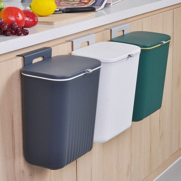 Wall Hanging Dustbin with Lid – Wall Mounted Trash Bin for Kitchen, Bathroom & Office | ওয়াল হ্যাঙ্গিং মাউন্টেড কিচেন রান্নাঘর বাথরুম অফিস