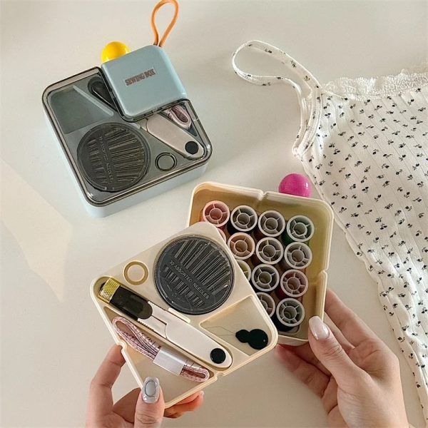 Multi-functional Portable Sewing Box Mending Tools Needle and Thread Tool Set | মাল্টিফাংশনাল পোর্টেবল সেলাই বক্স বাক্স টুল নিডল সুই থ্রেড সুতা সেট