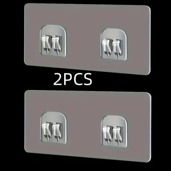 2pcs Utility Hooks No-Drill Storage Baskets and Corner Hooks | হুক স্টোরেজ কর্নার পিস