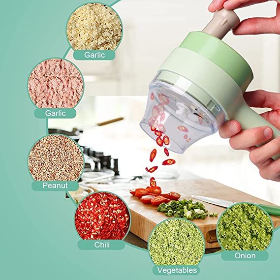 Electric Handheld Cooking Hammer Vegetable Cutter Set | ইলেকট্রিক কুকিং ভেজিটেবল সবজি কাটার সেট