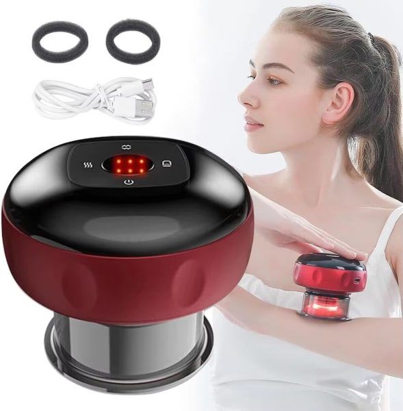 USB Recharge Smart Electric Cupping Cups Massage Machine Vacuum Massage Therapy Cupping Device for Full Body Relaxation & Pain Relief | ইউএসবি স্মার্ট ইলেকট্রিক কাপ ম্যাসাজ মেশিন ভ্যাকুয়াম থেরাপি ডিভাইস বডি পেইন রিলিফ