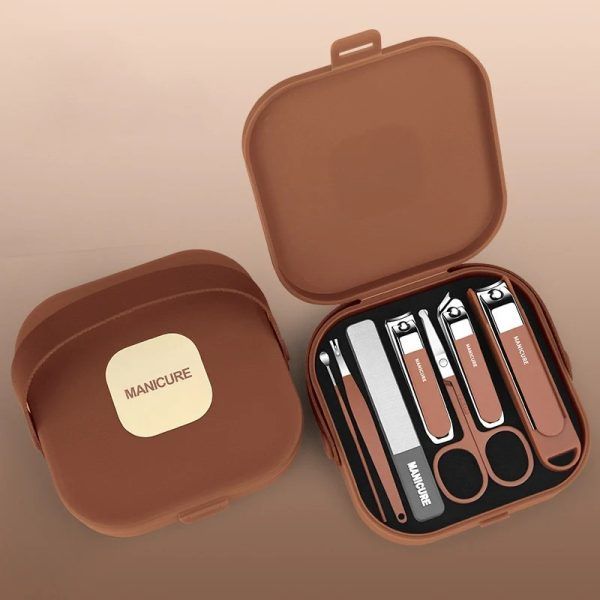 Anti-Splash Nail Clipper Set – (7 PCS) Manicure Protection Tools | নখ ক্লিপার টুল সেট পিস