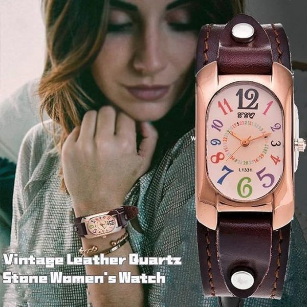 Fashion Genuine Cow Leather Wrist Watch Analog Women Casual Vintage Quartz Wrist Watch | ওয়াচ ঘড়ি