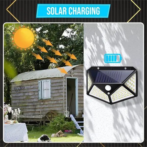 100 LED Solar Motion Sensor Wall Light – 4-Sided Wide Angle Outdoor Security Light, IP65 Waterproof, Auto On/Off for Garden, Gate, Patio &amp; Garage | এলইডি সোলার মোশন সেন্সর ওয়াল লাইট আউটডোর সিকিউরিটি ওয়াটারপ্রুফ গার্ডেন Specification 11
