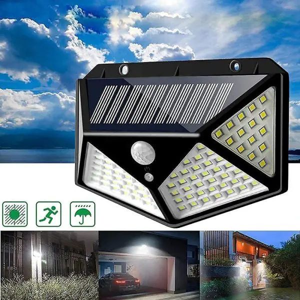 100 LED Solar Motion Sensor Wall Light – 4-Sided Wide Angle Outdoor Security Light, IP65 Waterproof, Auto On/Off for Garden, Gate, Patio &amp; Garage | এলইডি সোলার মোশন সেন্সর ওয়াল লাইট আউটডোর সিকিউরিটি ওয়াটারপ্রুফ গার্ডেন Specification 12