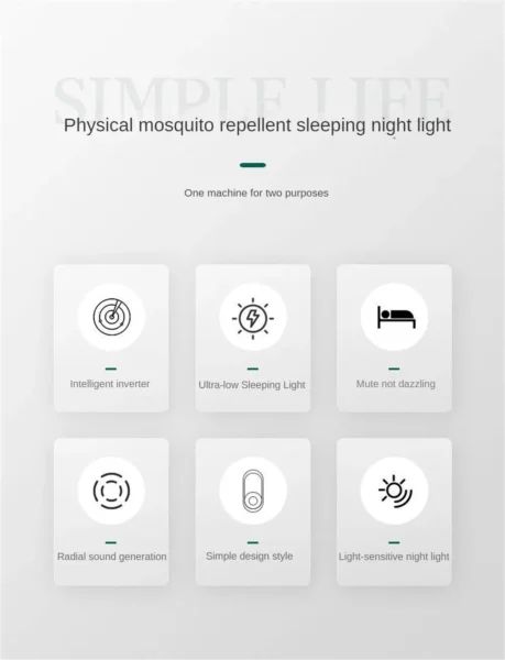 Ultrasonic Mosquito Killer Electronic Mosquito Repellent Nightlight Mice Spider Cockroach Insecticide Insect Mosquito Repellent | মশা কিলার ইলেকট্রনিক রিপেলেন্ট ককরোচ তেলাপোকা ইনসেক্ট Specification 2