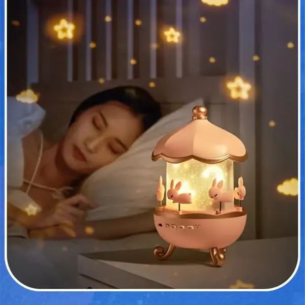 Bunny Carousel Night Light Projector – Rotating LED Star Projection Lamp for Kids Room &amp; Magical Nursery Decor Rotatable Rabbit Night Lamp Bangla koro | নাইট রাত লাইট প্রজেক্টর রোটেটিং এলইডি স্টার তারা ল্যাম্প কিডস শিশু রুম Specification 6