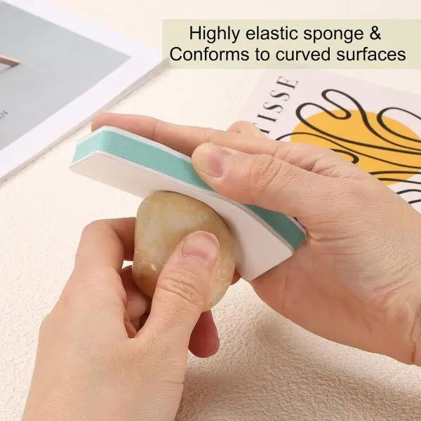 2 Pcs Double-Sided Multi-Purpose Cleaning &amp; Polishing Sponge Block – Reusable Scrubber for Aquarium Glass, Kitchen, Bathroom Tiles, Windows, Nails, Jewelry, Wood, Glass &amp; DIY Crafts (2 Pcs) | মাল্টিপারপাস ক্লিনিং স্পঞ্জ স্ক্রাবার গ্লাস কিচেন রান্নাঘর Specification 3