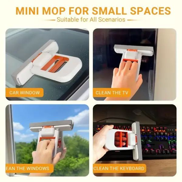 Mini Foldable Desktop Mop – Self-Squeeze Sponge Cleaning Mop for Wet &amp; Dry Use, Portable Handheld Cleaner for Kitchen, Bathroom, Glass, Windows, Mirrors &amp; Small Spaces | মিনি ফোল্ডেবল মপ স্পঞ্জ ক্লিনিং পোর্টেবল ক্লিনার কিচেন রান্নাঘর বাথরুম গ্লাস Specification 10
