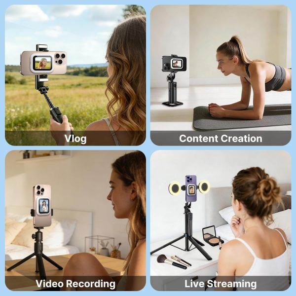 T30 Mini Magnetic Selfie Monitor – Wireless Rear Camera Preview Screen for iPhone &amp; Android Phones, Perfect for Vlogging, Live Streaming &amp; Content Creation | মিনি ম্যাগনেটিক মনিটর ওয়্যারলেস ক্যামেরা Specification 3