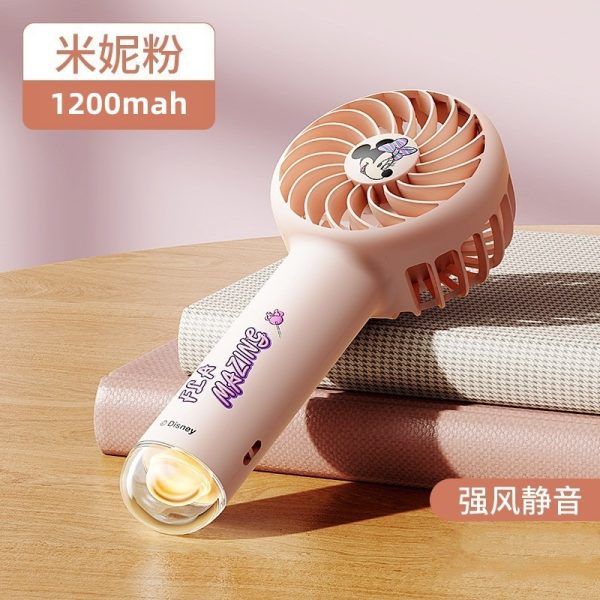 Cute Mini Handheld Fan with LED Light – 1200mAh Rechargeable Portable Fan for Indoor &amp; Outdoor Use | মিনি ফ্যান এলইডি লাইট রিচার্জেবল পোর্টেবল ইনডোর আউটডোর Specification 1