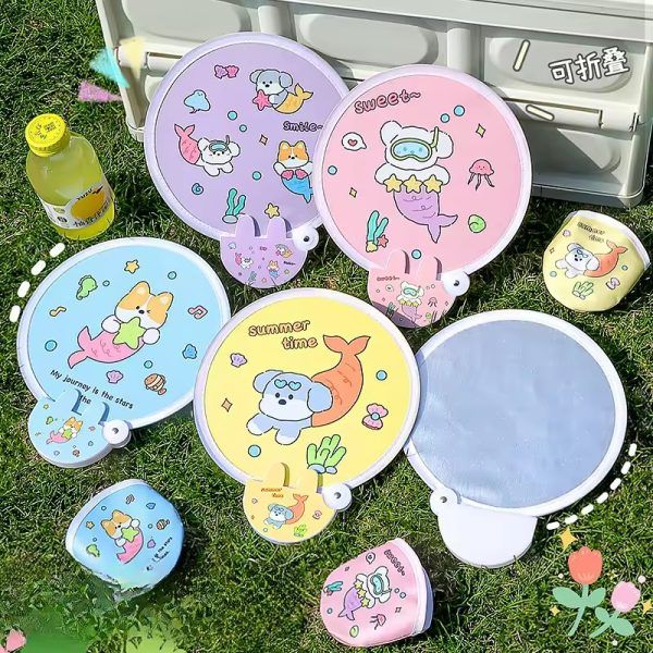 Cartoon Folding Mini Hand Fan – Small Portable Round Foldable Cute Handheld Fan for Women &amp; Children, Pocket-Sized Summer Travel Fan | ফোল্ডিং মিনি হ্যান্ড হাত ফ্যান পোর্টেবল ফোল্ডেবল চিলড্রেন শিশু সামার গ্রীষ্ম ট্রাভেল Specification 1