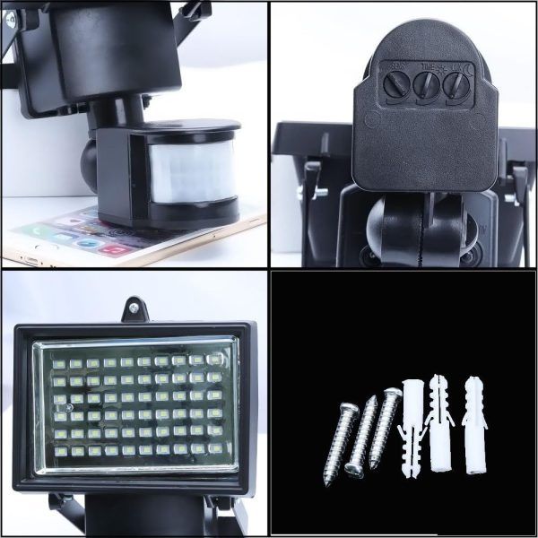 Solar Powered Garden Security Spotlight – 60 LED Super Bright Motion Sensor Waterproof Outdoor Light | সোলার গার্ডেন সিকিউরিটি এলইডি মোশন সেন্সর ওয়াটারপ্রুফ আউটডোর লাইট Specification 3