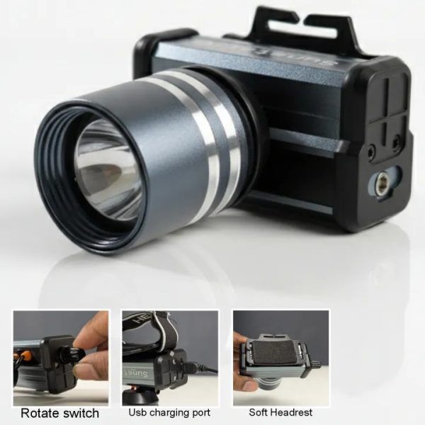 Powerful LED Headlamp Aluminium Alloy Headlight Led Head High Lumen Rechargeable Led Headlamp Camping Searching Hunting Fishing | এলইডি রিচার্জেবল ক্যাম্পিং ফিশিং Specification 3