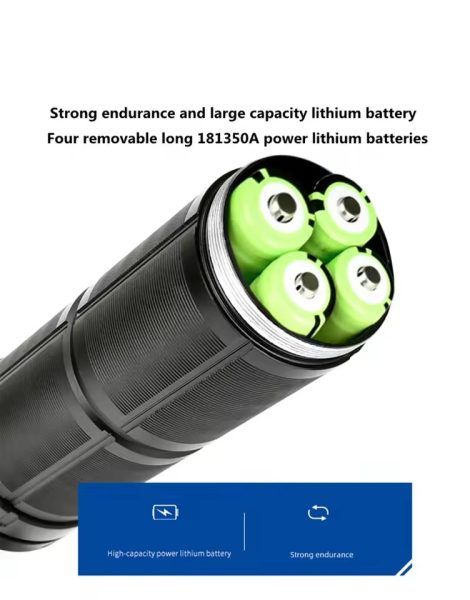 2025 New Outdoor Power High Power 4 Battery Super Bright Spotlight Long Range Zoomable Emergency Led Flashlight | আউটডোর পাওয়ার ব্যাটারি ইমার্জেন্সি এলইডি ফ্ল্যাশলাইট Specification 1