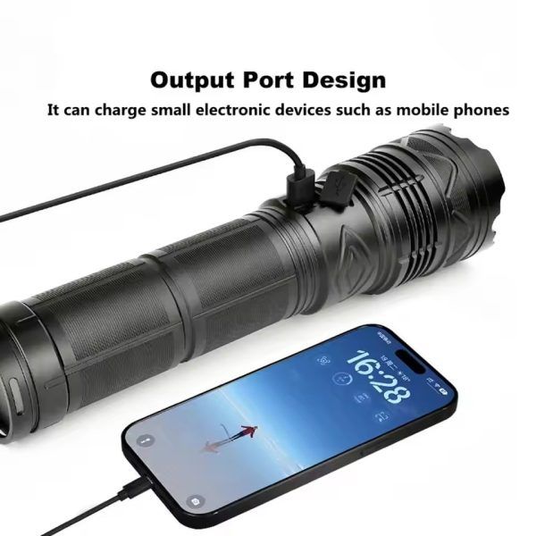 2025 New Outdoor Power High Power 4 Battery Super Bright Spotlight Long Range Zoomable Emergency Led Flashlight | আউটডোর পাওয়ার ব্যাটারি ইমার্জেন্সি এলইডি ফ্ল্যাশলাইট Specification 2