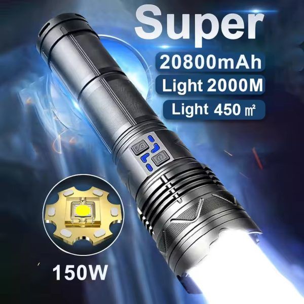 2025 New Outdoor Power High Power 4 Battery Super Bright Spotlight Long Range Zoomable Emergency Led Flashlight | আউটডোর পাওয়ার ব্যাটারি ইমার্জেন্সি এলইডি ফ্ল্যাশলাইট Specification 3