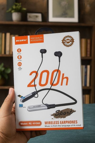 REGRSI RE-NY060 Wireless Earphones – 200h Battery Life | Sport Bluetooth Headset | ওয়্যারলেস ইয়ারফোন ব্যাটারি ব্লুটুথ হেডসেট Specification 1