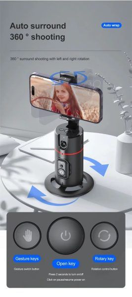 360 Auto Face Tracking Tripod Auto Phone Holder Smart Selfie Stabilizer Control | ফেস মুখ ফোন মোবাইল হোল্ডার স্মার্ট Specification 1