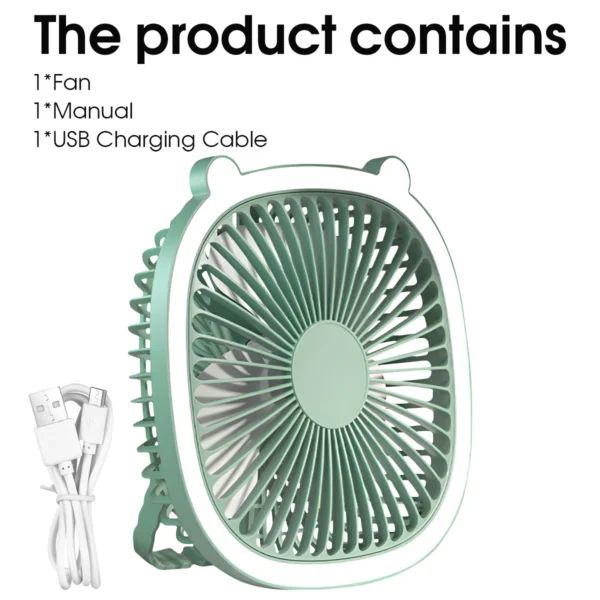 Portable Desktop Fan With light | পোর্টেবল ফ্যান লাইট Specification 4