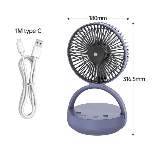 DP7637 Automatic Rotating Fan With LED Light | অটোমেটিক রোটেটিং ফ্যান এলইডি লাইট Specification 3