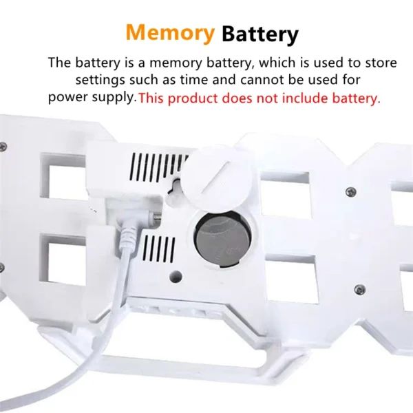 3D Digital Wall Clock LED Table Clock | ডিজিটাল ওয়াল ক্লক ঘড়ি এলইডি টেবিল Specification 2