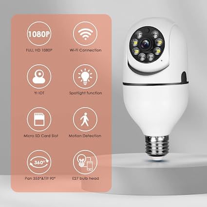 Bulb 360 Degree Wireless Security Camera | বাল্ব ওয়্যারলেস সিকিউরিটি ক্যামেরা Specification 3