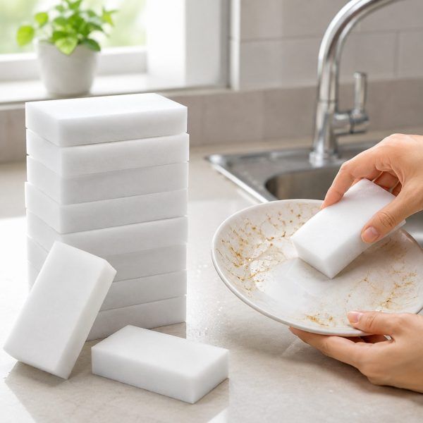 10 Pcs Melamine Magic Sponge Eraser – Multi-Purpose Cleaning Sponges for Kitchen, Bathroom, Wall, Tile &amp; Household Cleaning (10 Pcs) | স্পঞ্জ মাল্টিপারপাস ক্লিনিং কিচেন রান্নাঘর বাথরুম ওয়াল হাউসহোল্ড সংসার পিস Specification 2